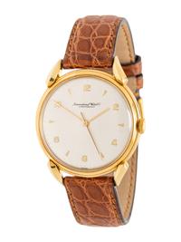 IWC, 18K YELLOW GOLD WATCH WITH IWC BUCKLE