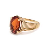 YELLOW GOLD AND CITRINE RING