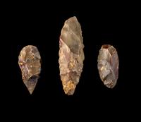 Three Neolithic Flint Hand Axes