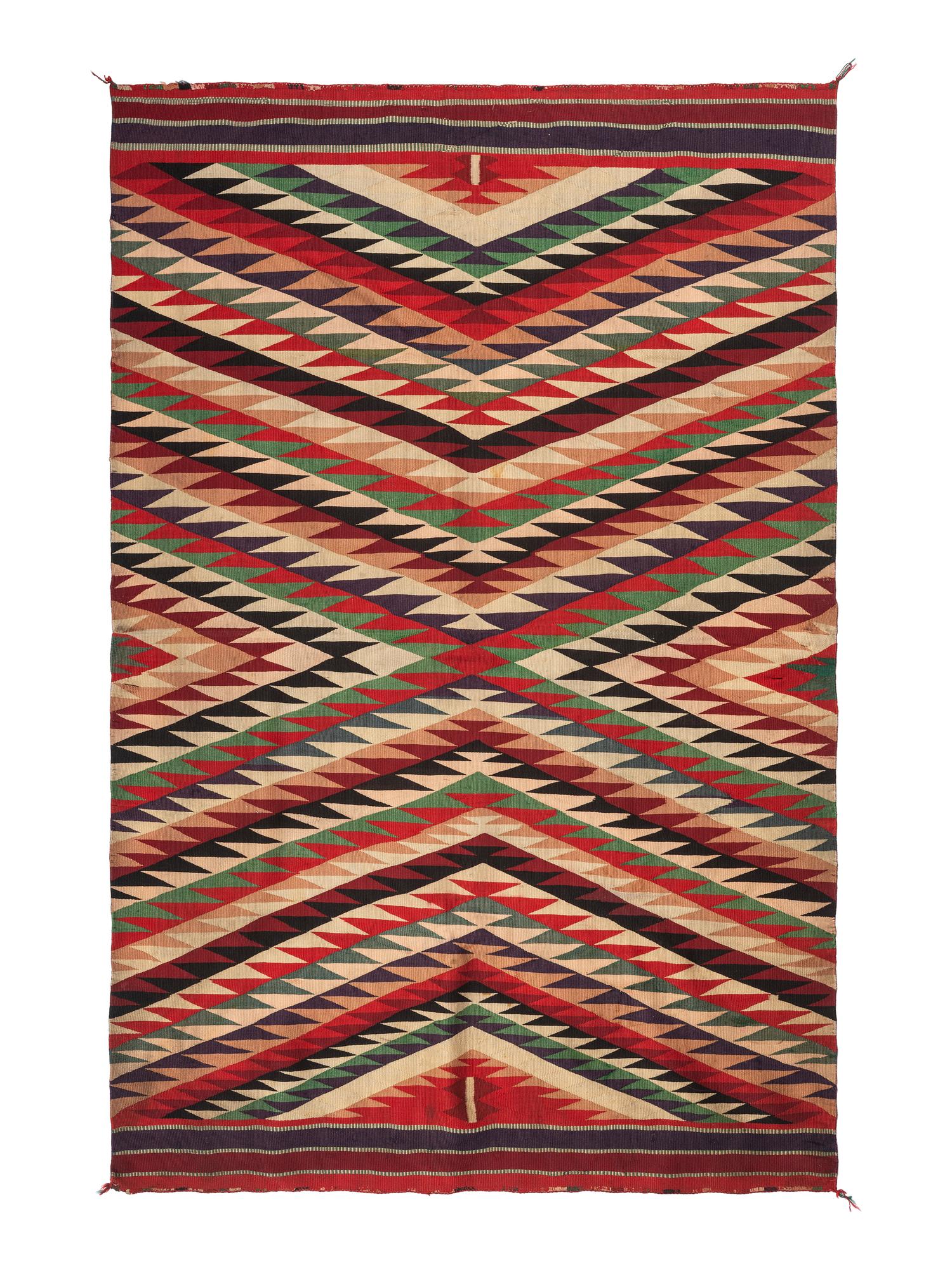 Navajo Germantown Eyedazzler Pattern Weaving / Rug