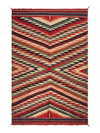 Navajo Germantown Eyedazzler Pattern Weaving / Rug