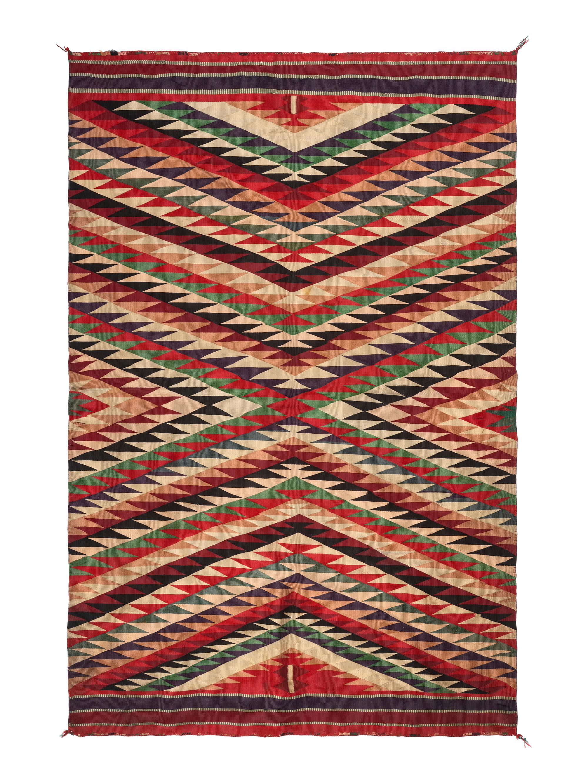 Navajo Germantown Eyedazzler Pattern Weaving / Rug