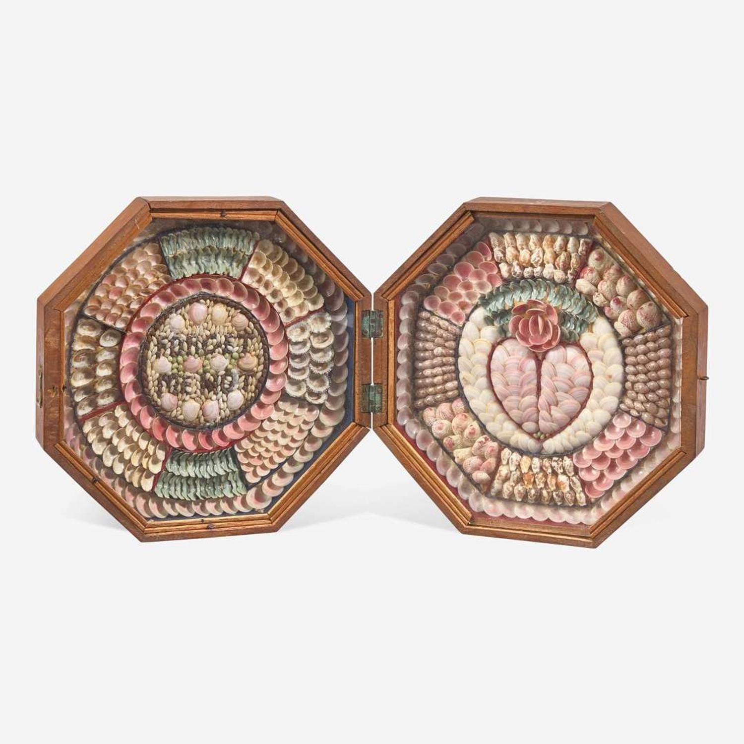 A sailor's double-sided shellwork valentine Barbados, late 19th century