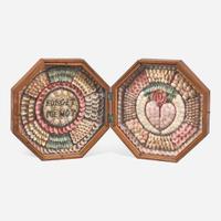 A sailor's double-sided shellwork valentine Barbados, late 19th century