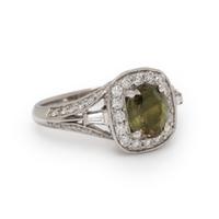 Alexandrite and Diamond Ring
