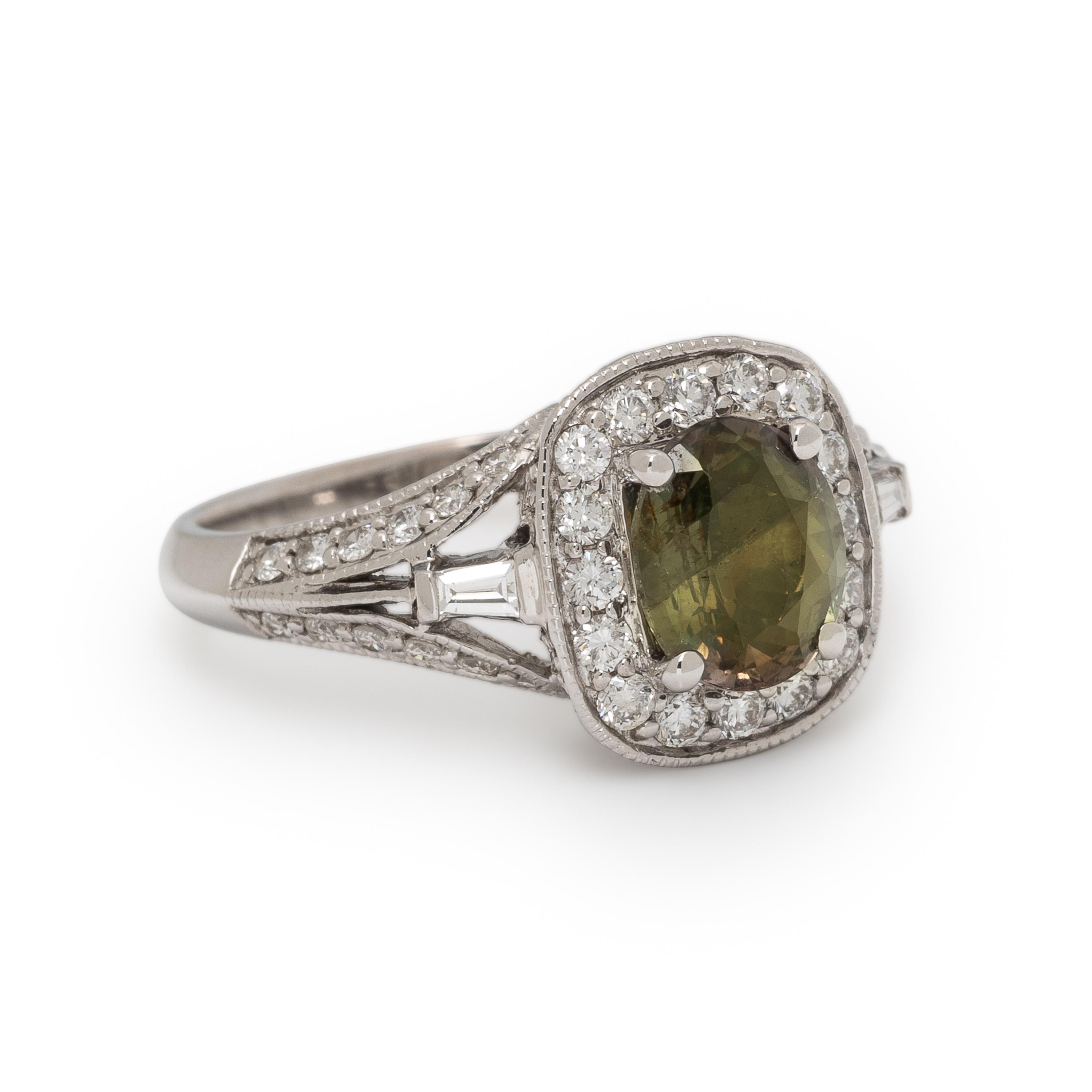 Alexandrite and Diamond Ring