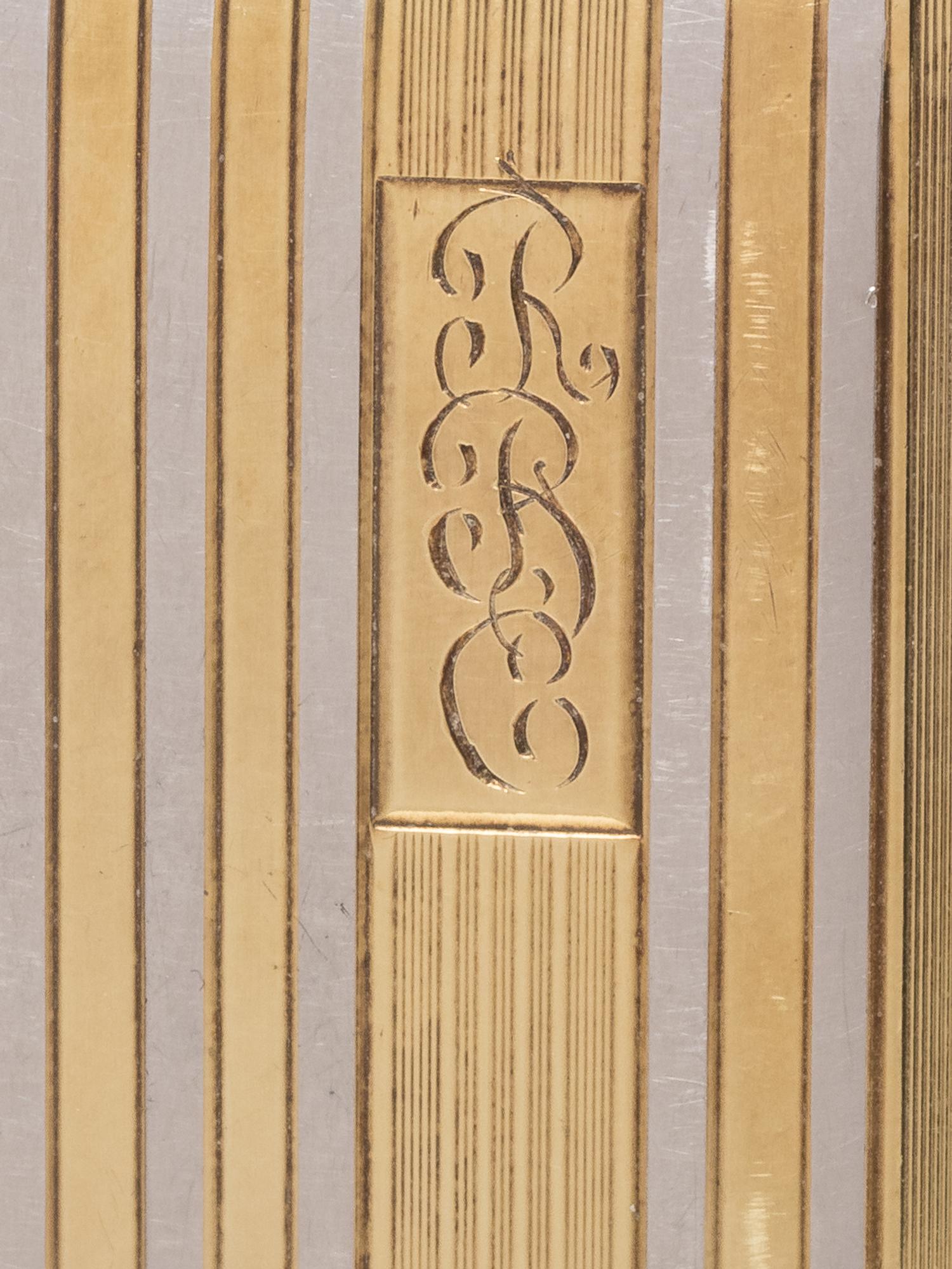 YELLOW GOLD AND PLATINUM CIGARETTE CASE
