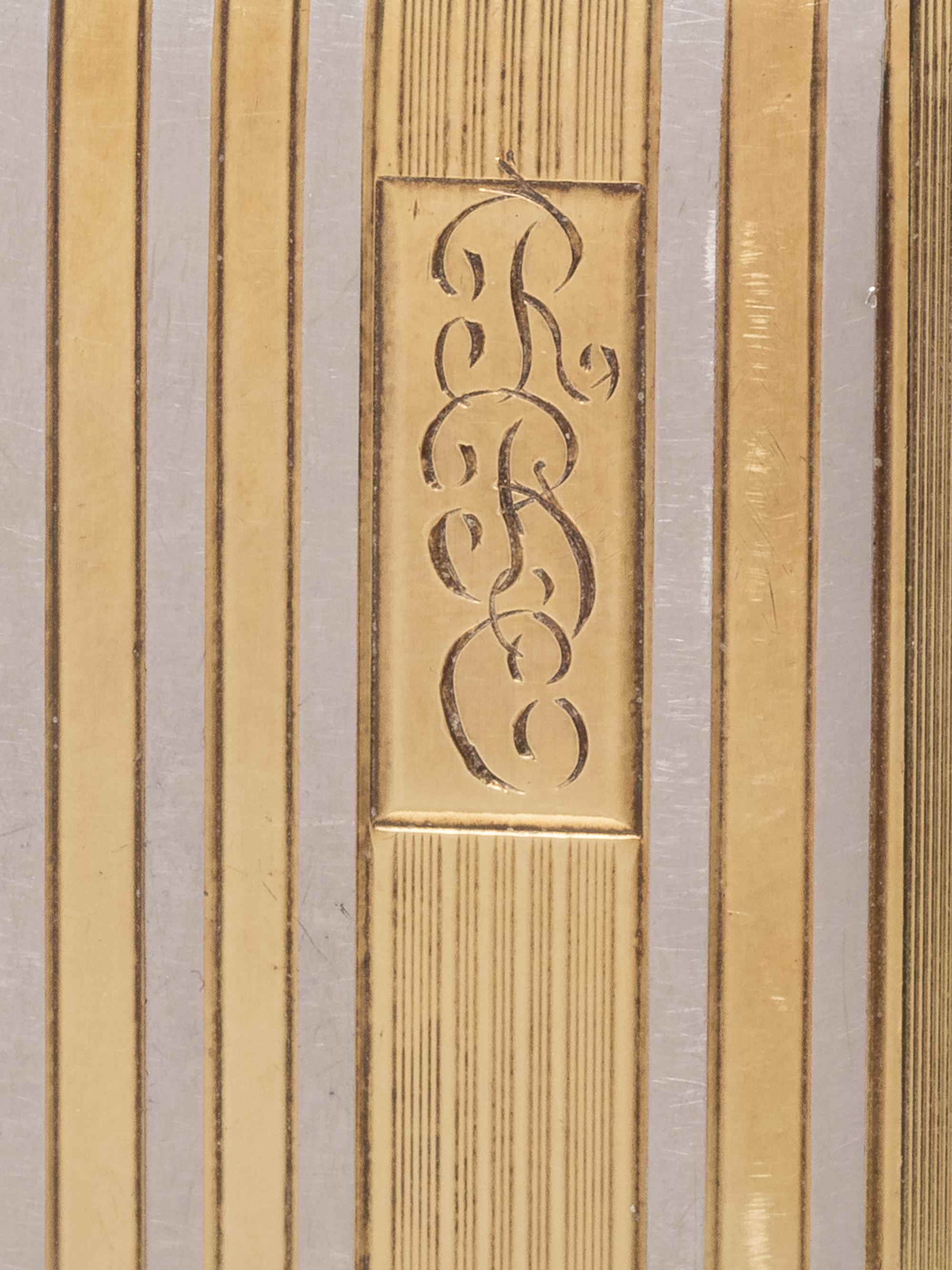 YELLOW GOLD AND PLATINUM CIGARETTE CASE