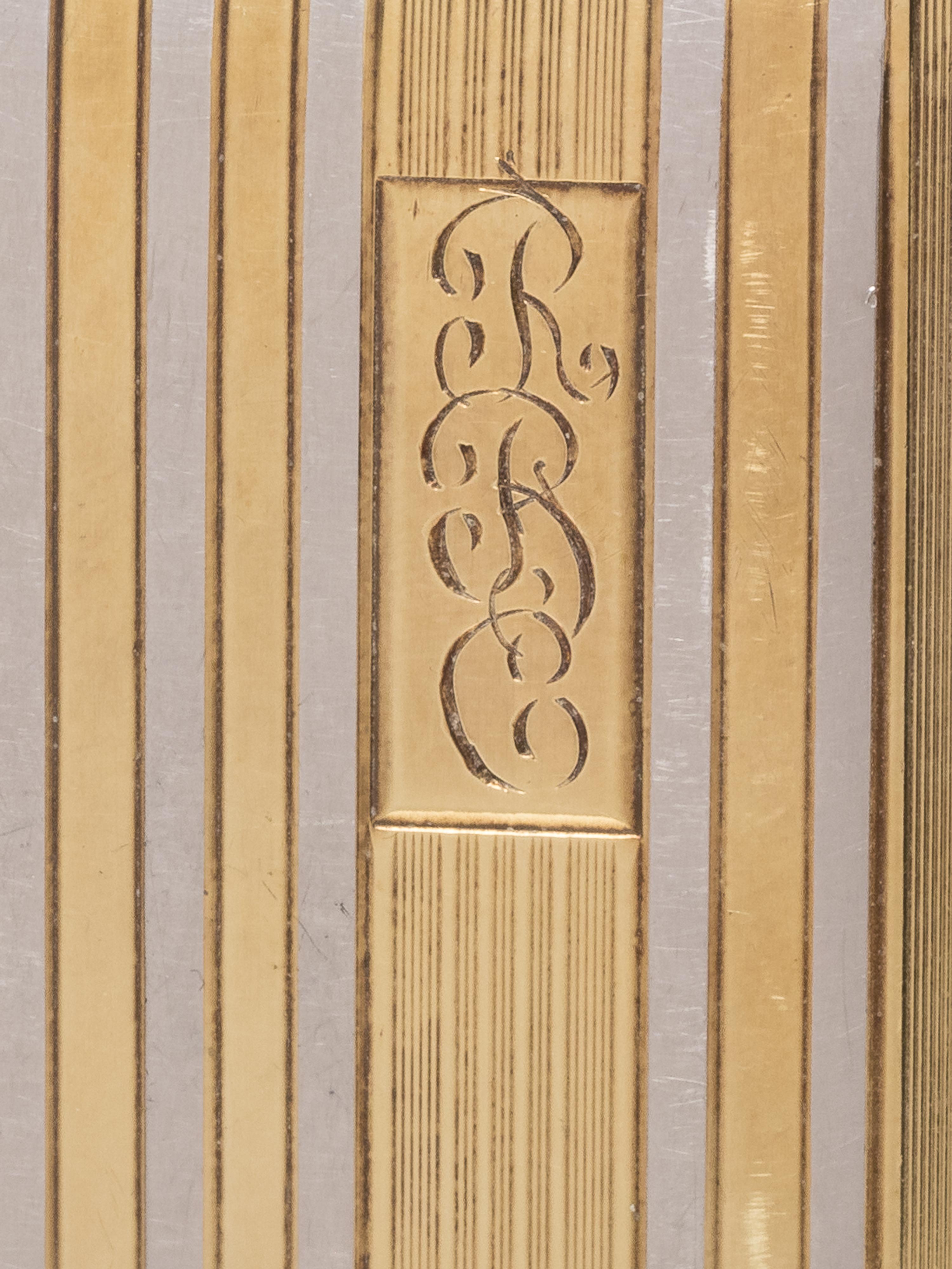 YELLOW GOLD AND PLATINUM CIGARETTE CASE