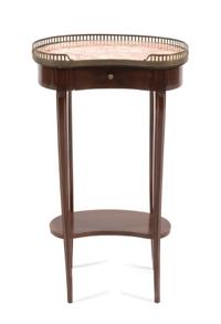 A Louis XVI Style Reniform Side Table Height 29 1/2 x width 17 1/4 x depth 10 1/2 inches. — EARLY 20TH CENTURY