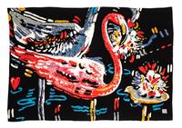 Michaele Vollbrach Sequin Abstract Pattern Shawl, 19870-80s