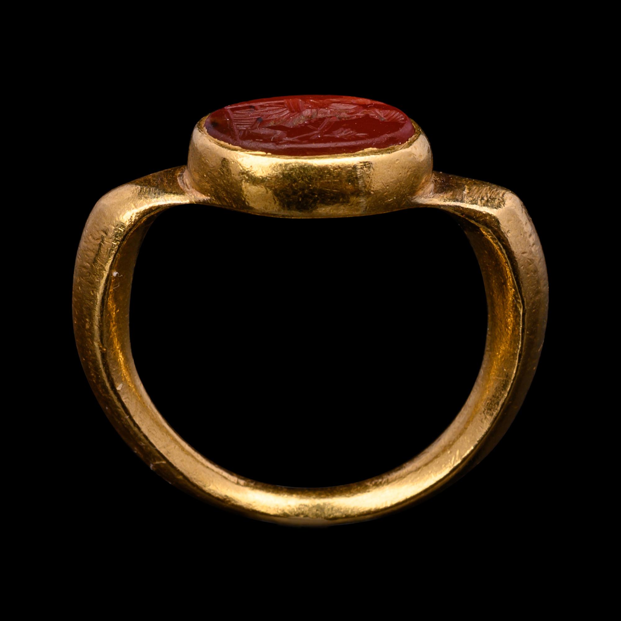 A Roman Carnelian Ringstone with Fortuna