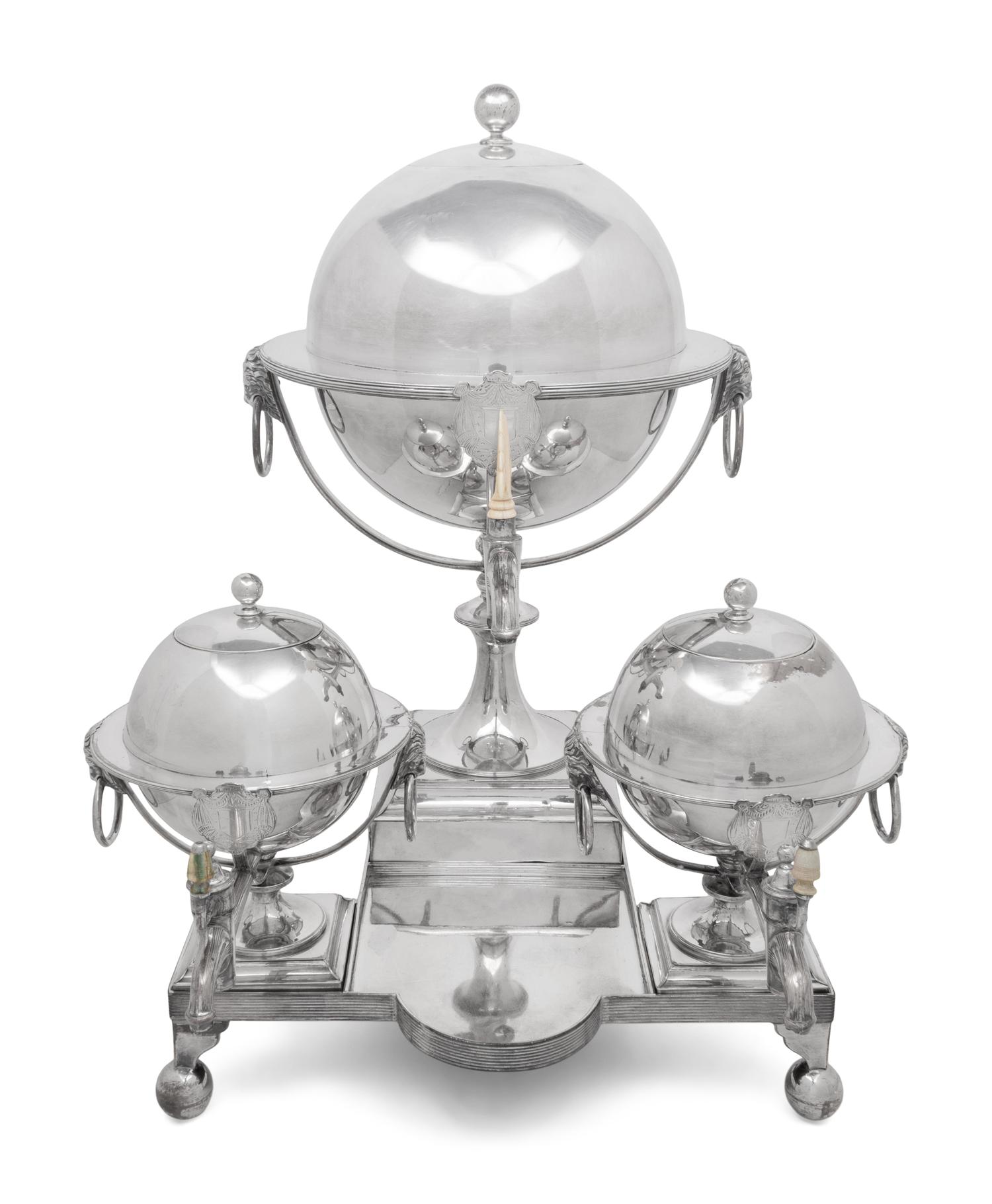 A English Silver-Plate Coffee and Tea Machine