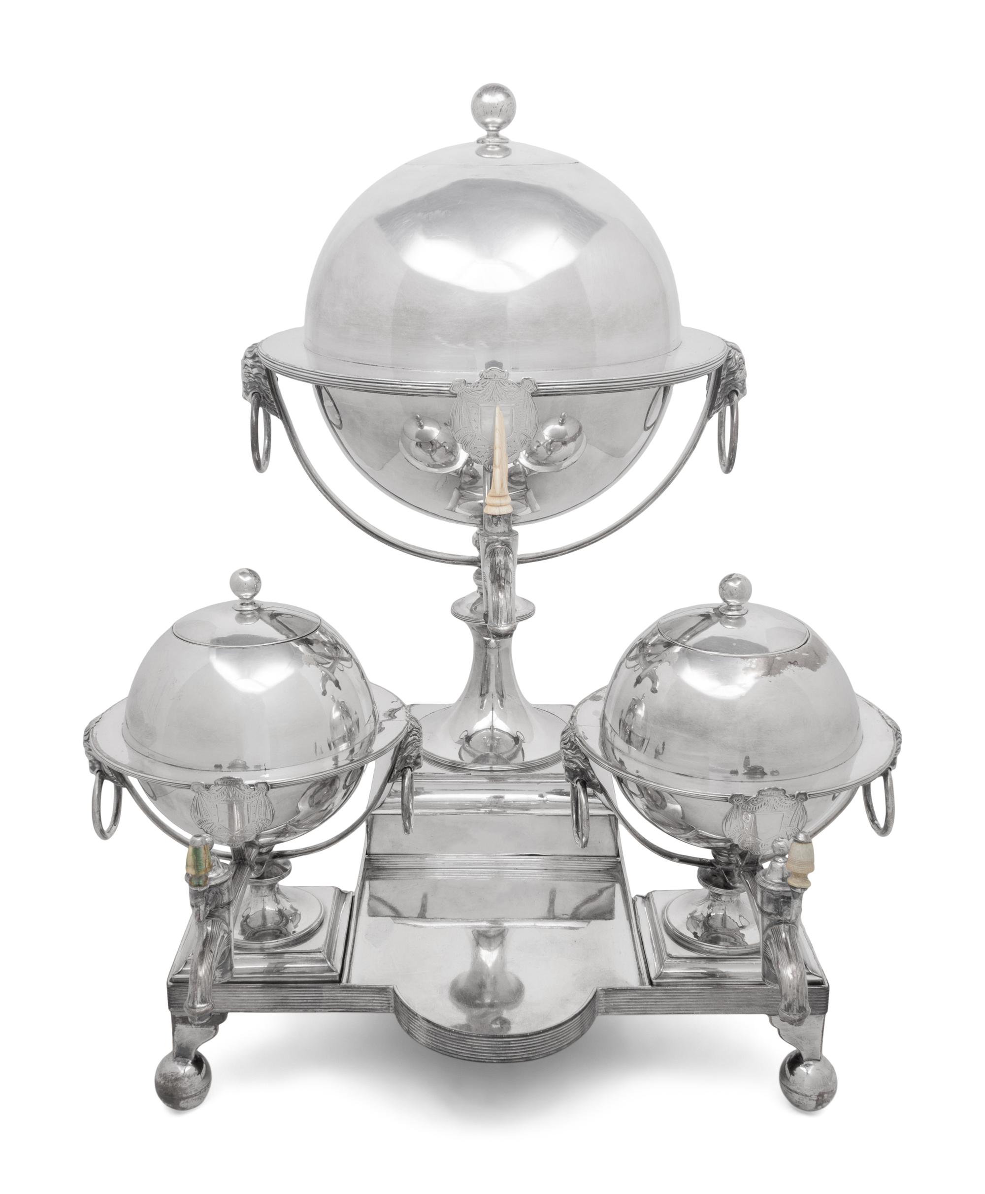 A English Silver-Plate Coffee and Tea Machine