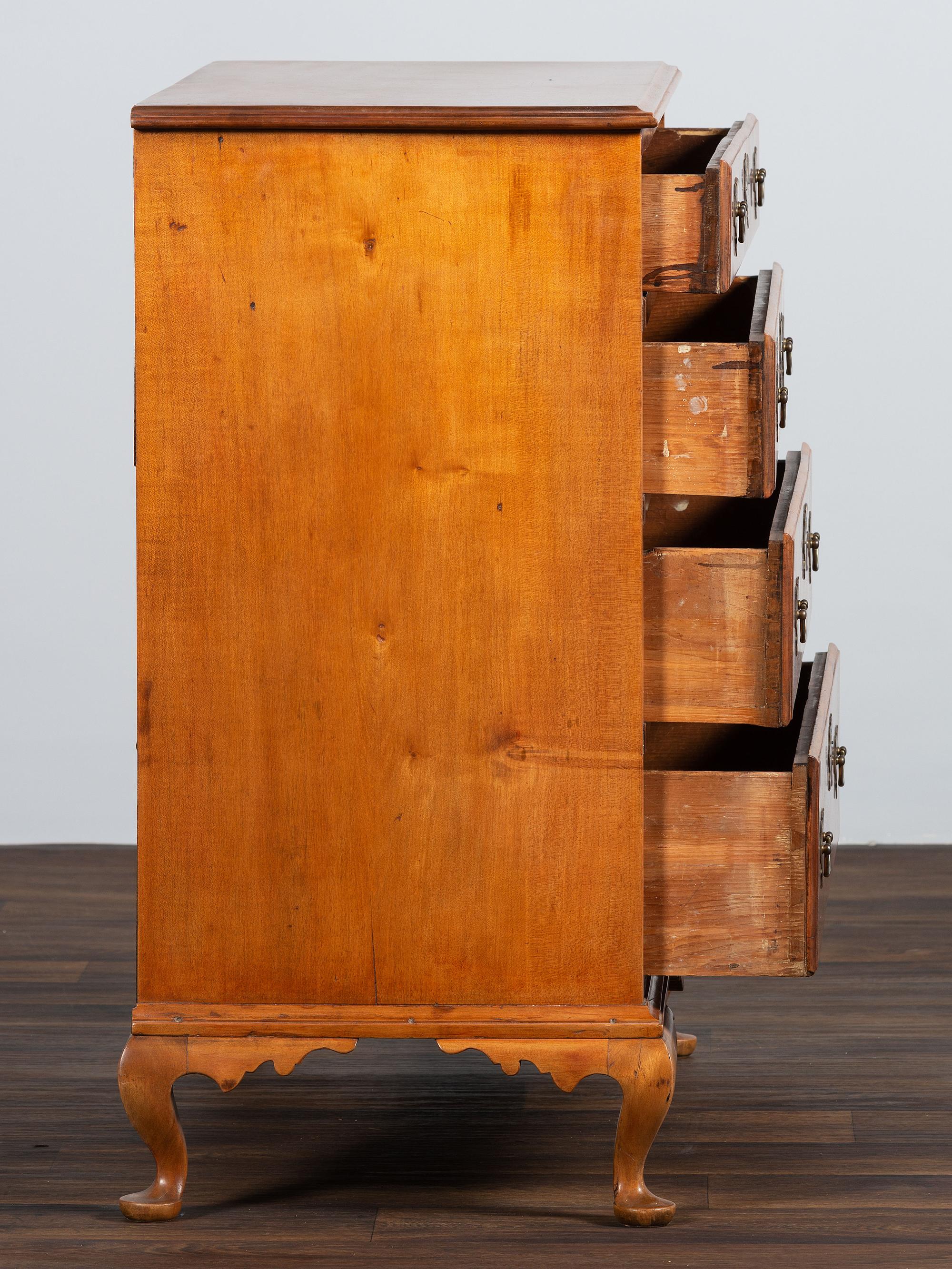 A Queen Anne Cherrywood Chest of Drawers