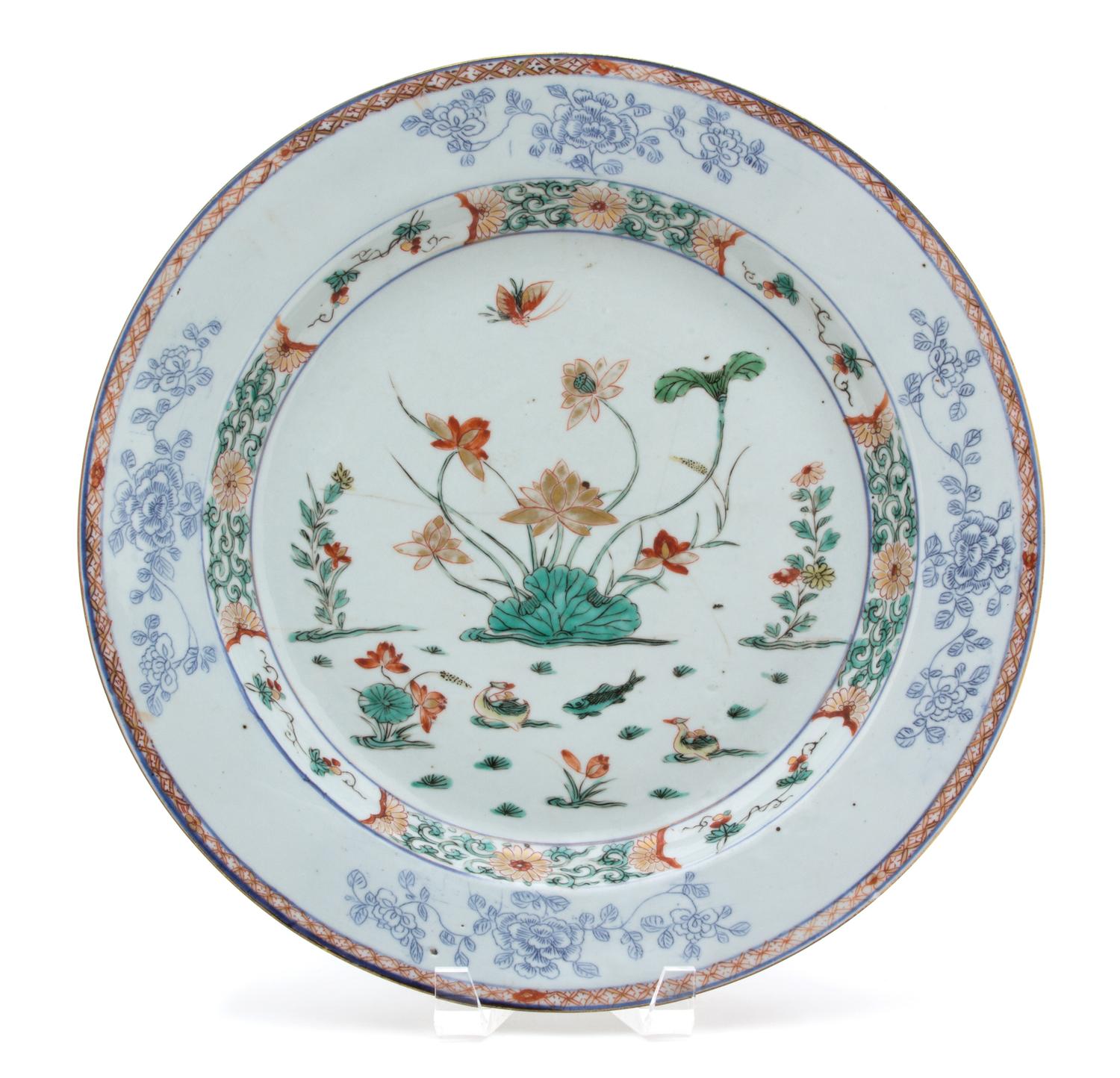 A Chinese Export Porcelain Plate Diameter 13 inches. — CIRCA 1720