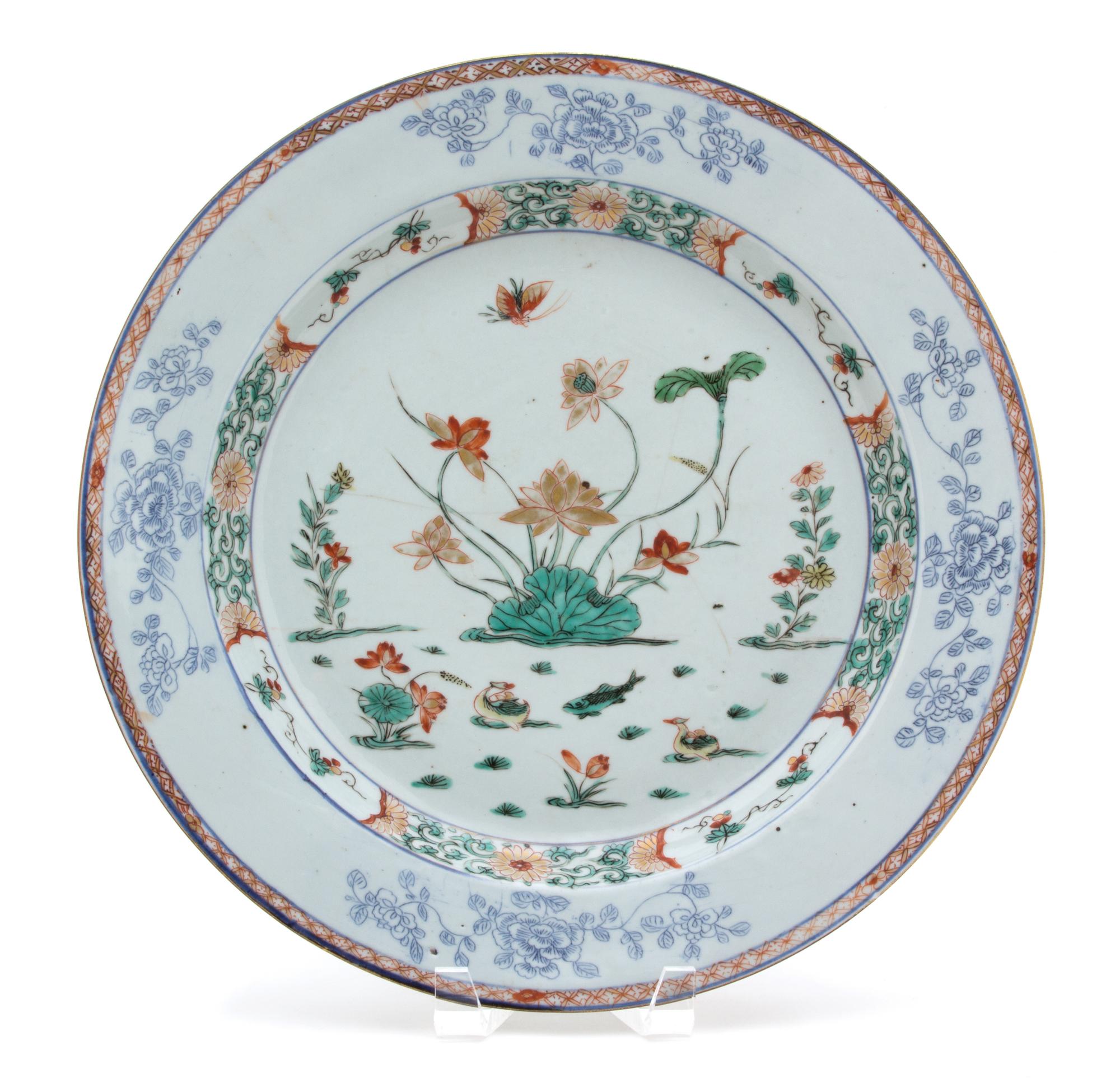 A Chinese Export Porcelain Plate Diameter 13 inches. — CIRCA 1720