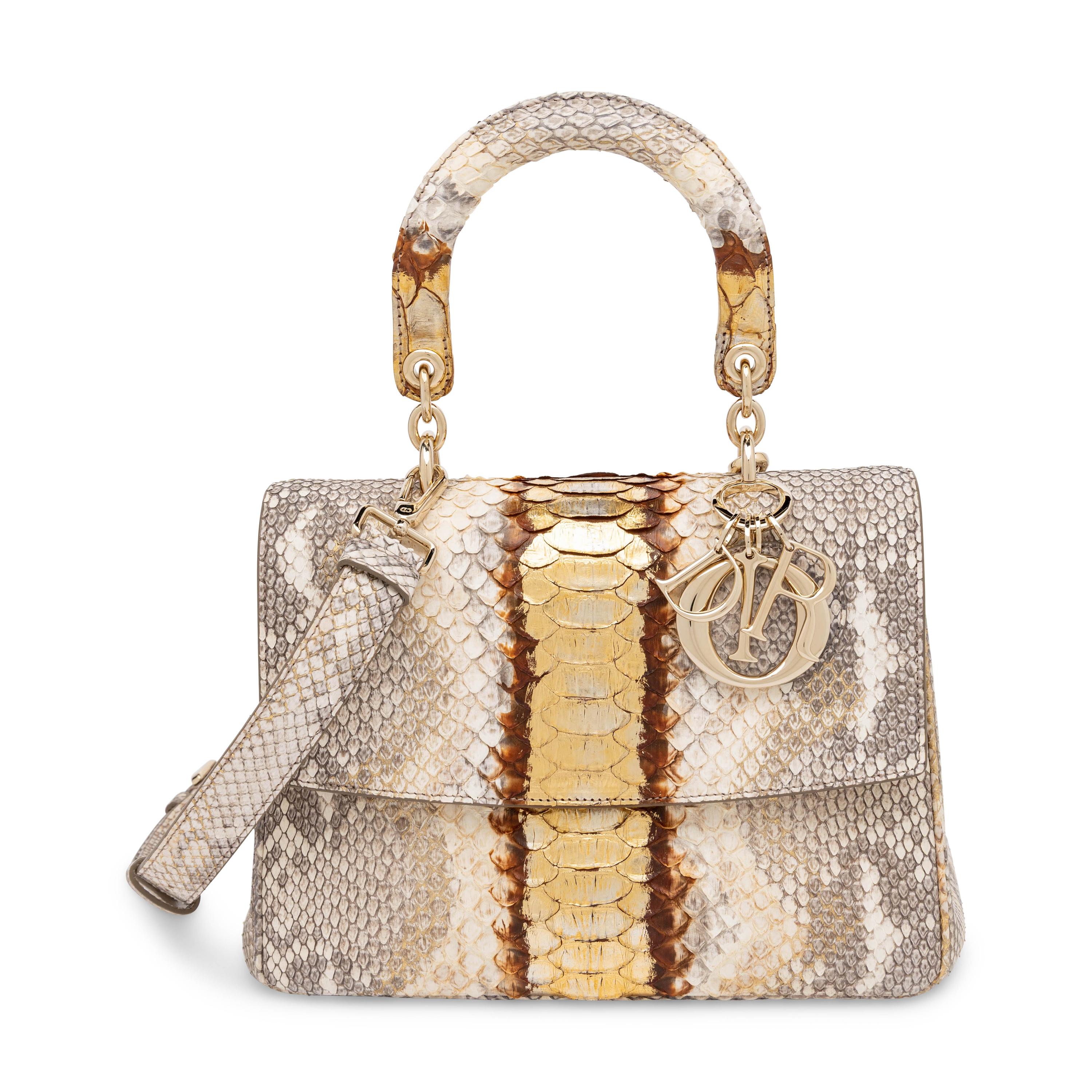 Christian Dior, Top Handle Flap Bag in Python