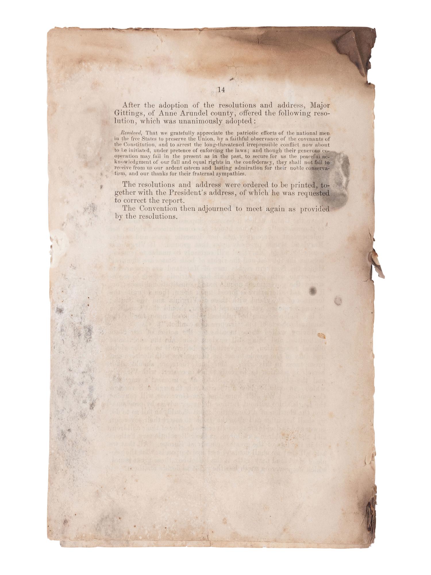 [CIVIL WAR-MARYLAND]. Group including an endorsement signed by Maj. Genl. George G. MEADE.