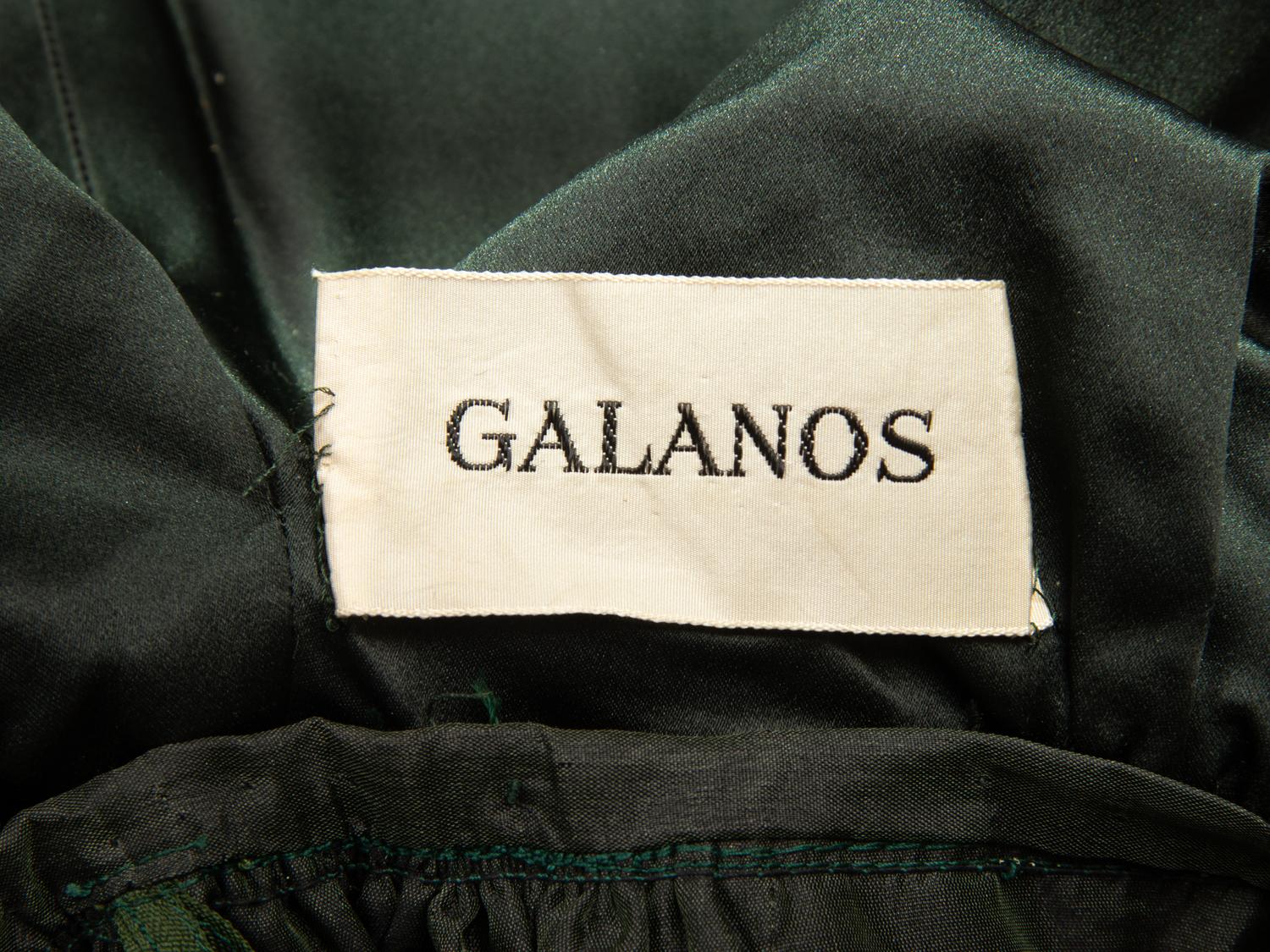 Galanos, Deep Green Cocktail Dress