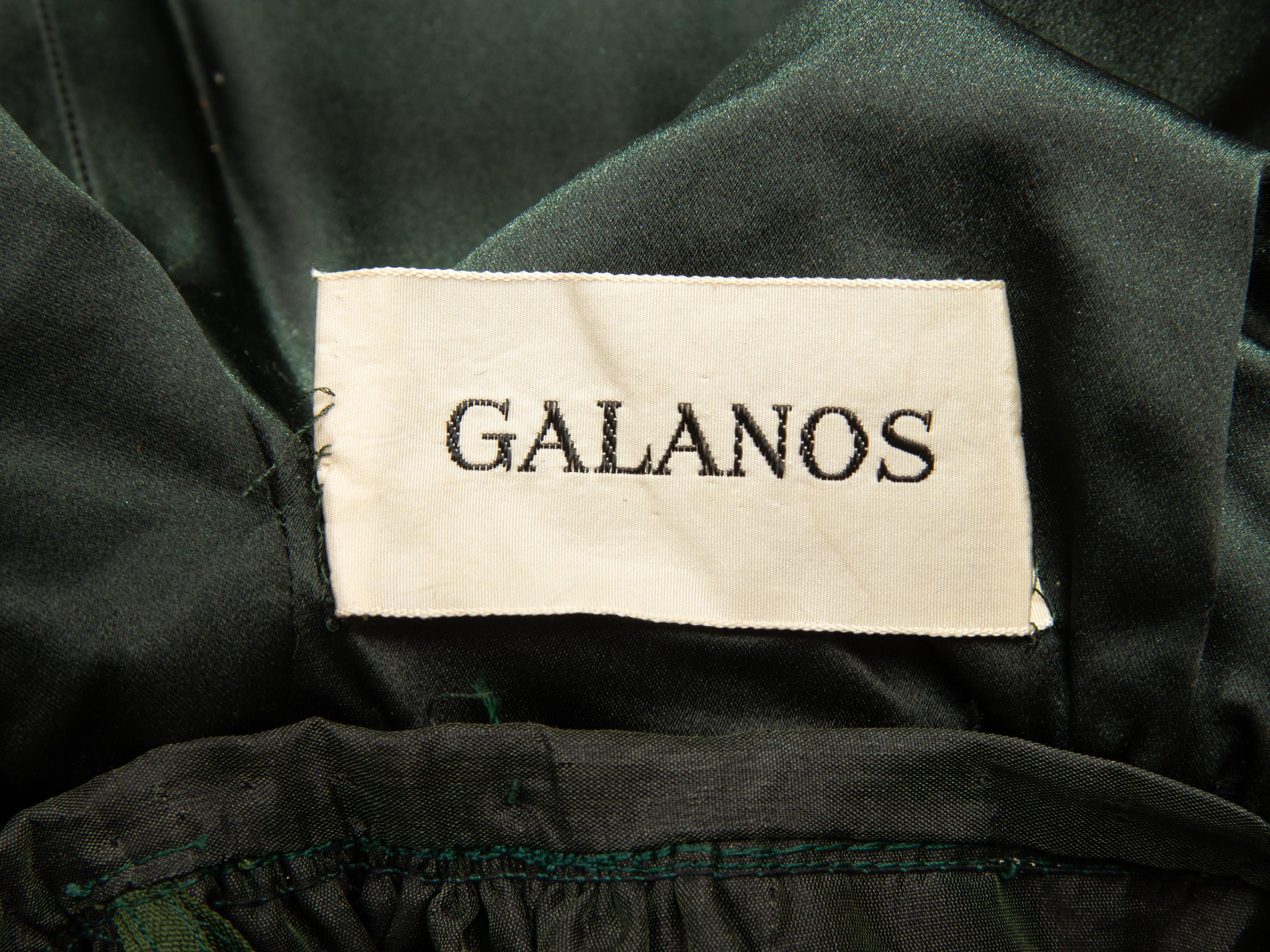 Galanos, Deep Green Cocktail Dress