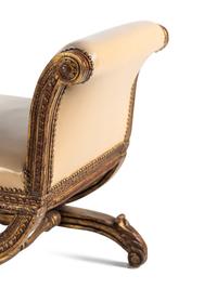 A Pair of Italian Giltwood Curule Window Seats