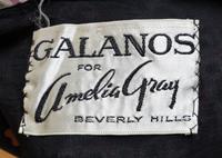 A Galanos for Amelia Gray Silk Floral and Geometric Print Dress, No size.