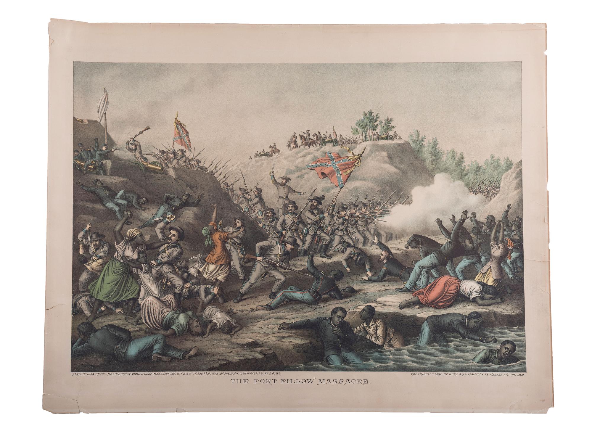 [CIVIL WAR]. The Fort Pillow Massacre. Chicago: Kurz and Allison, 1892.
