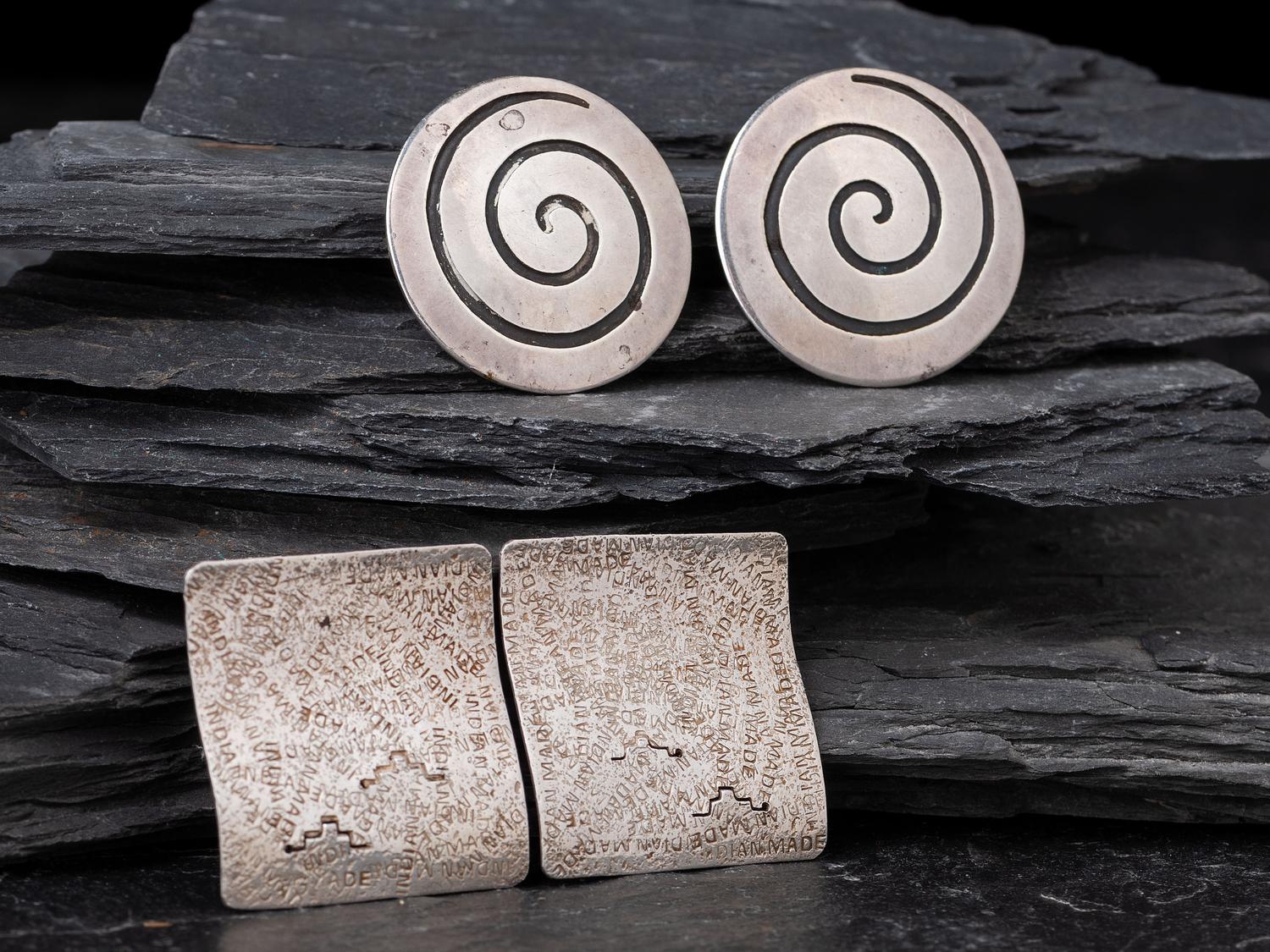 Sterling Silver Clip Earrings, PLUS