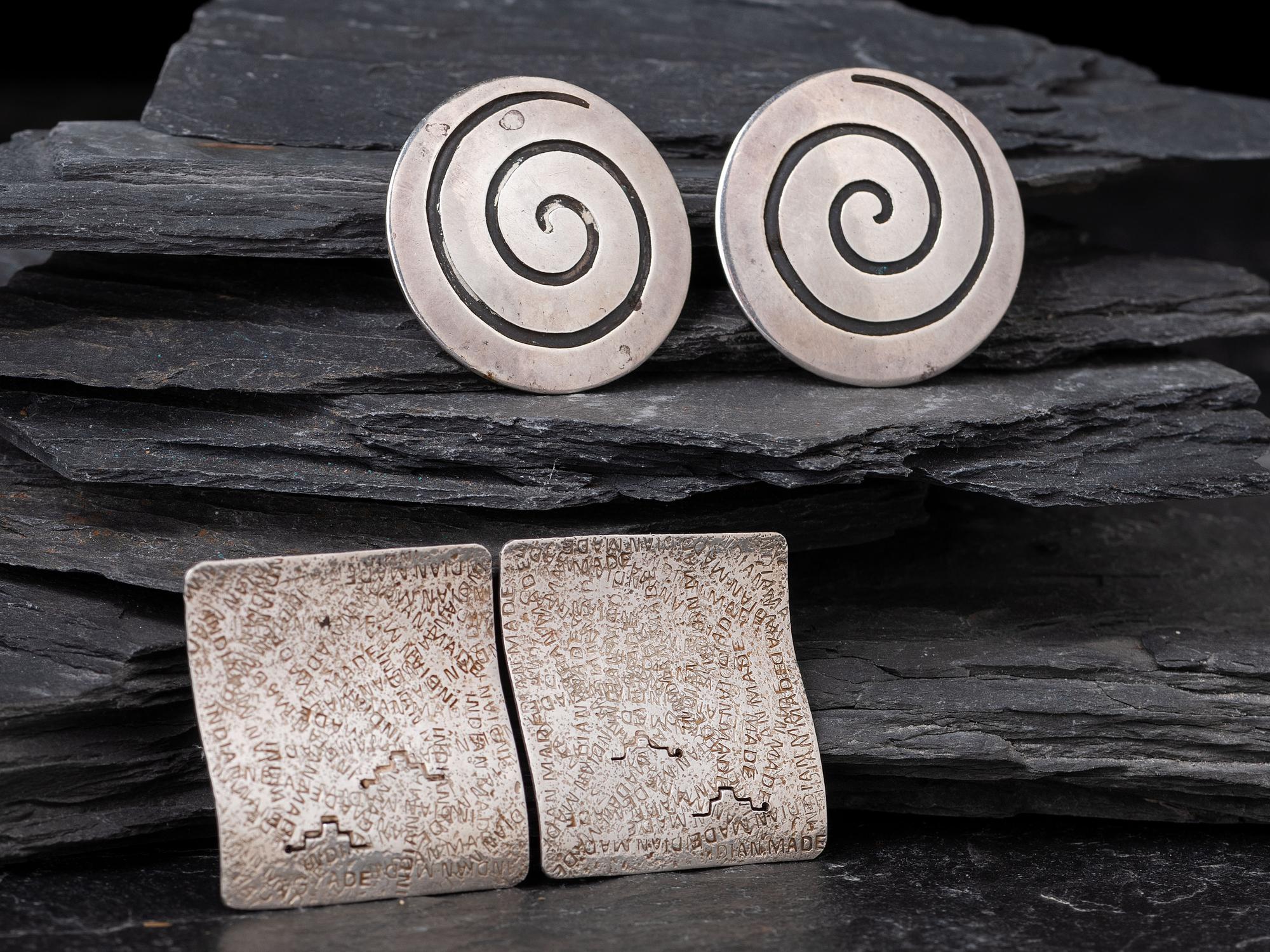 Sterling Silver Clip Earrings, PLUS