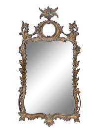 A Pair of Rococo Style Giltwood Mirrors