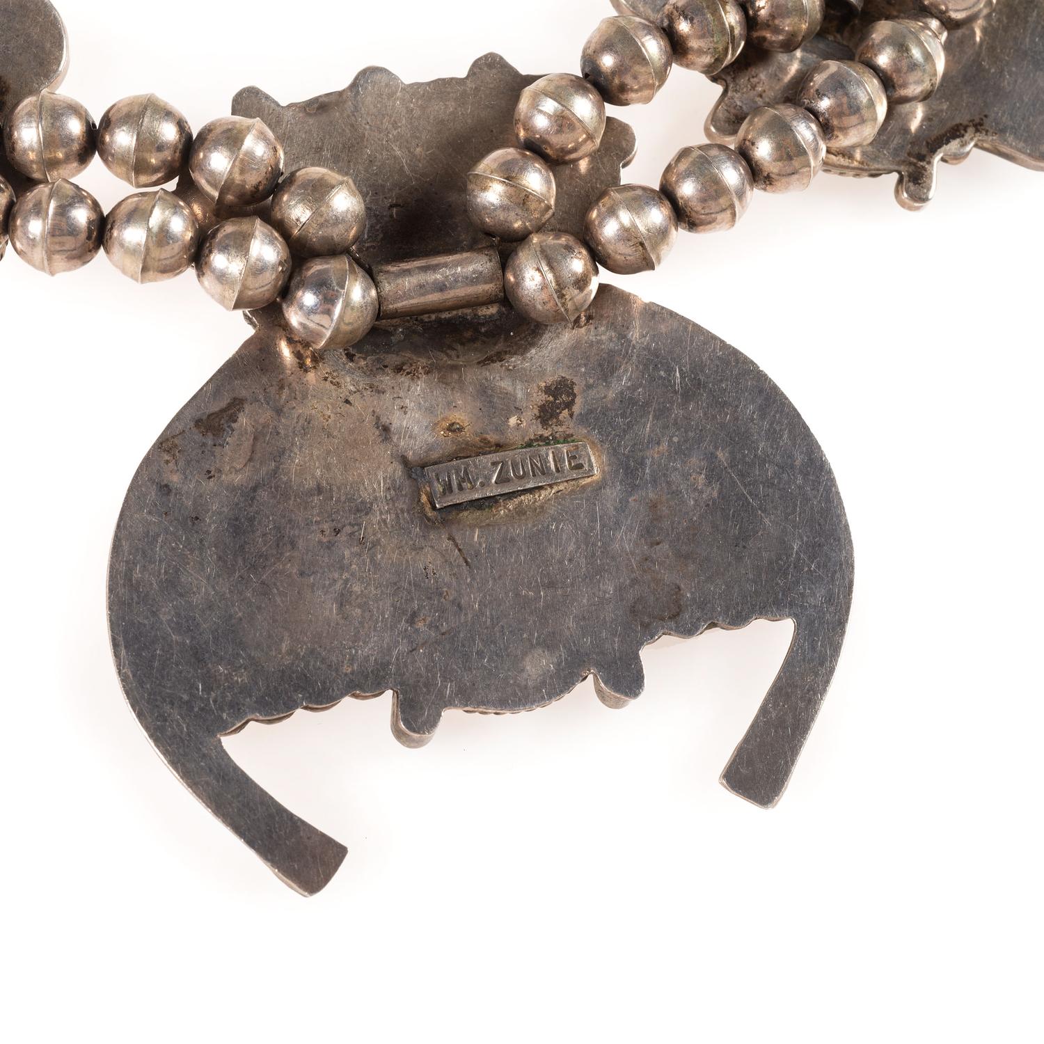 Published Mosaic Inlay Squash Blossom Necklace