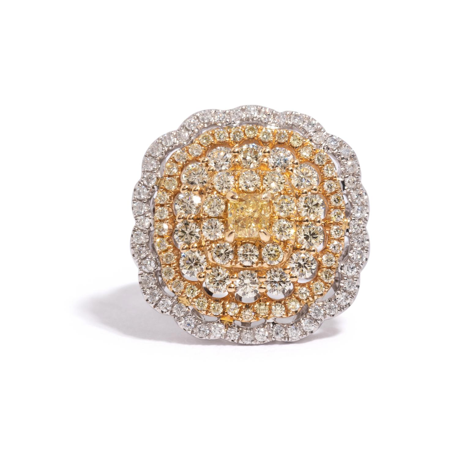 MODANI, COLORED DIAMOND AND DIAMOND RING