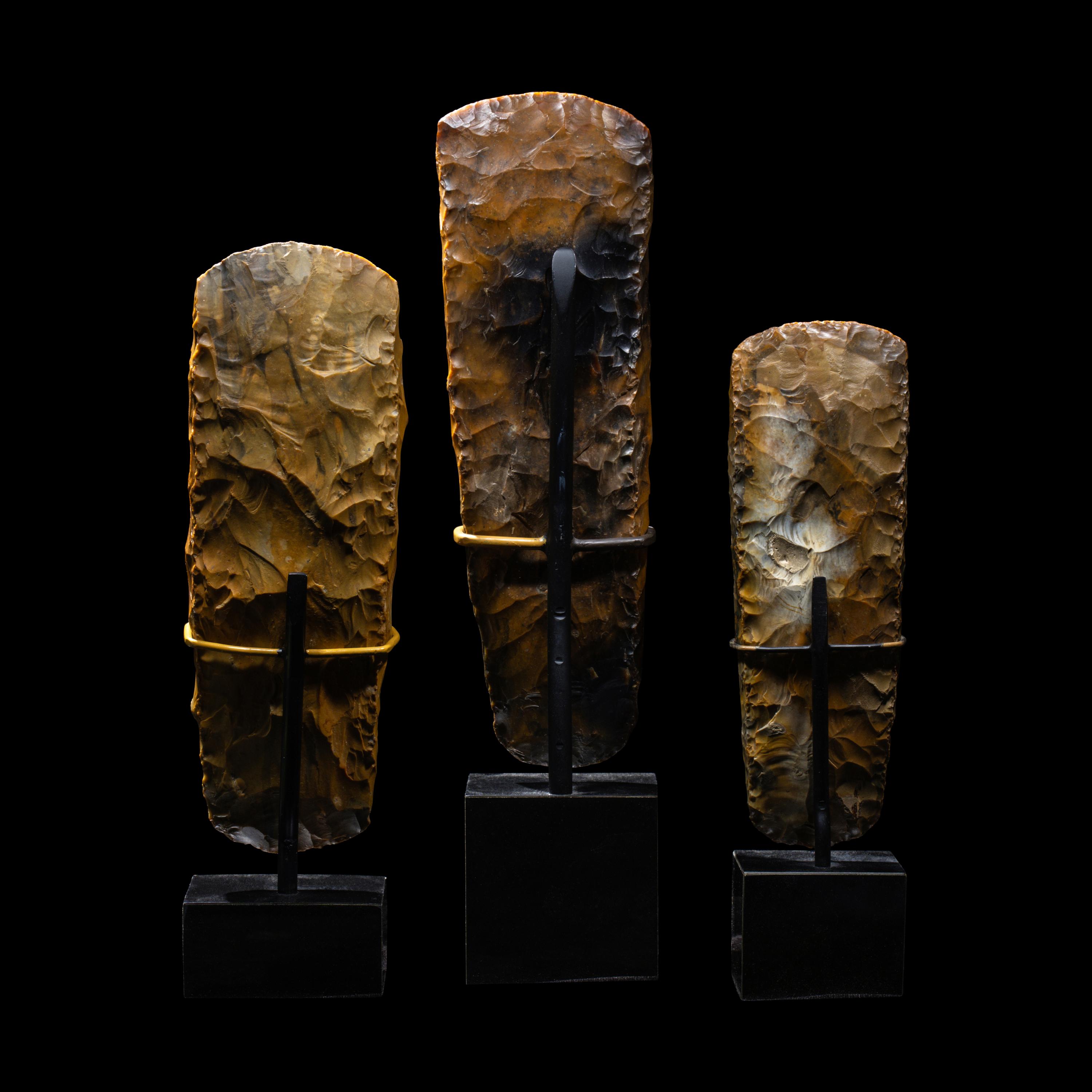 Three Neolithic Flint Thin-Butted Axes