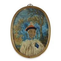 Chinese School 18th/19th century Portrait miniature of a Chinese official