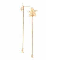 Yellow Gold and Diamond Flower Earrings
