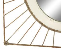 A Painted Wire and Wood Mirror