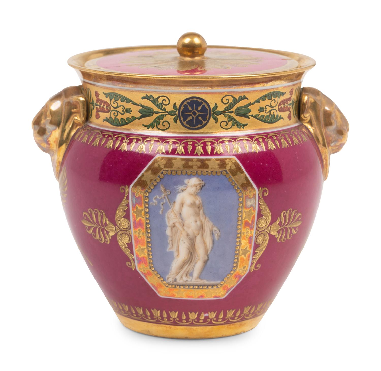 A Sèvres Porcelain Covered Jar in the Empire Taste