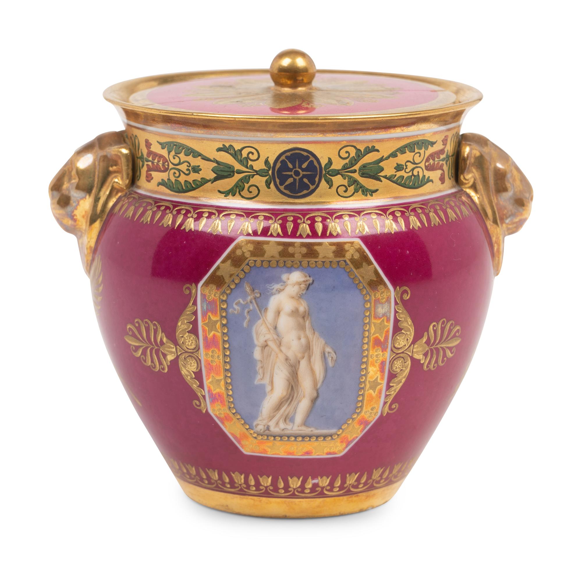 A Sèvres Porcelain Covered Jar in the Empire Taste