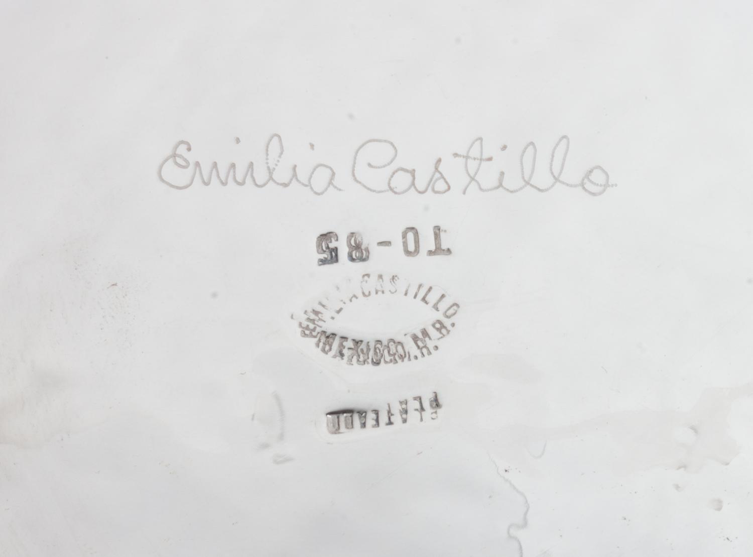 A Mexican Hardstone-Mounted Silver-Plate Tray