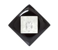 A Molded Glass "Masque De Femme" Brooch, Lalique, 10.40 dwts.