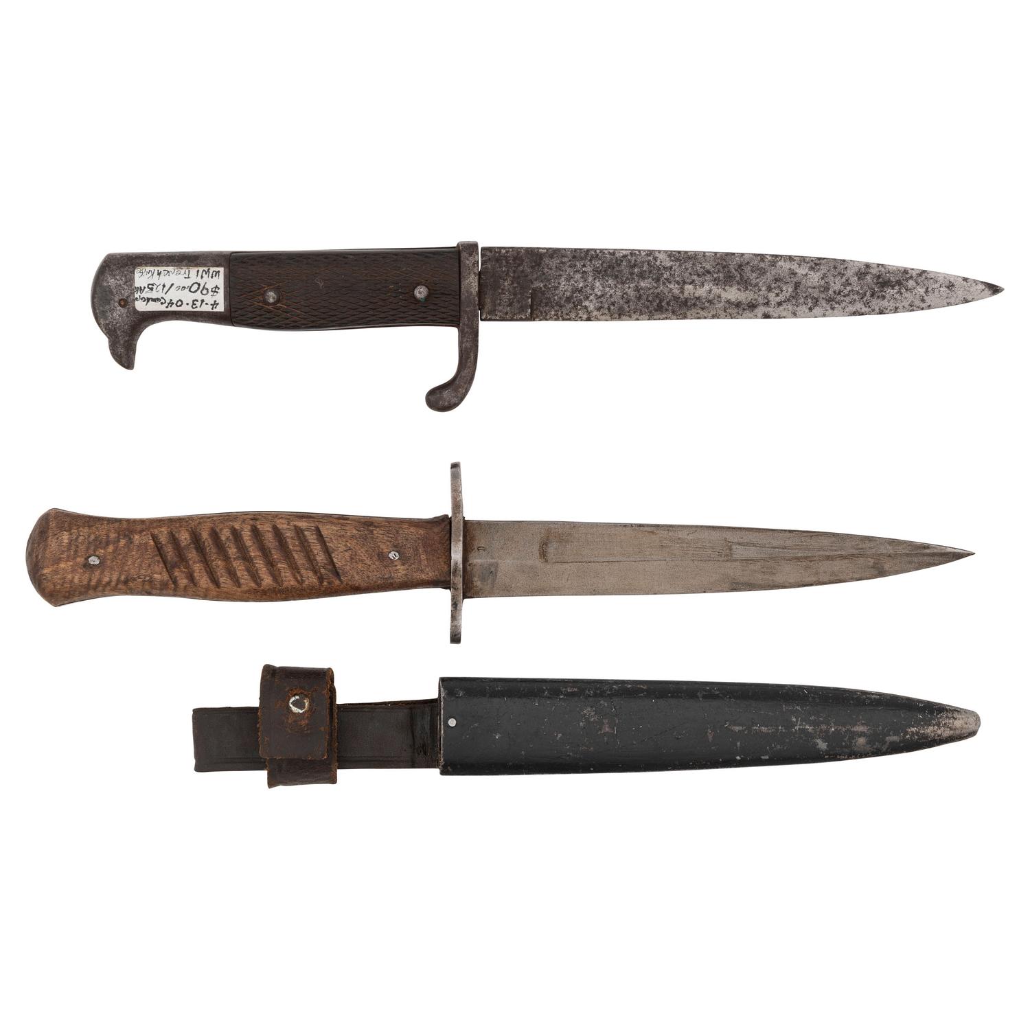 Lot of 2 WWI-era German Trench Knives