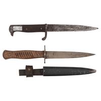 Lot of 2 WWI-era German Trench Knives