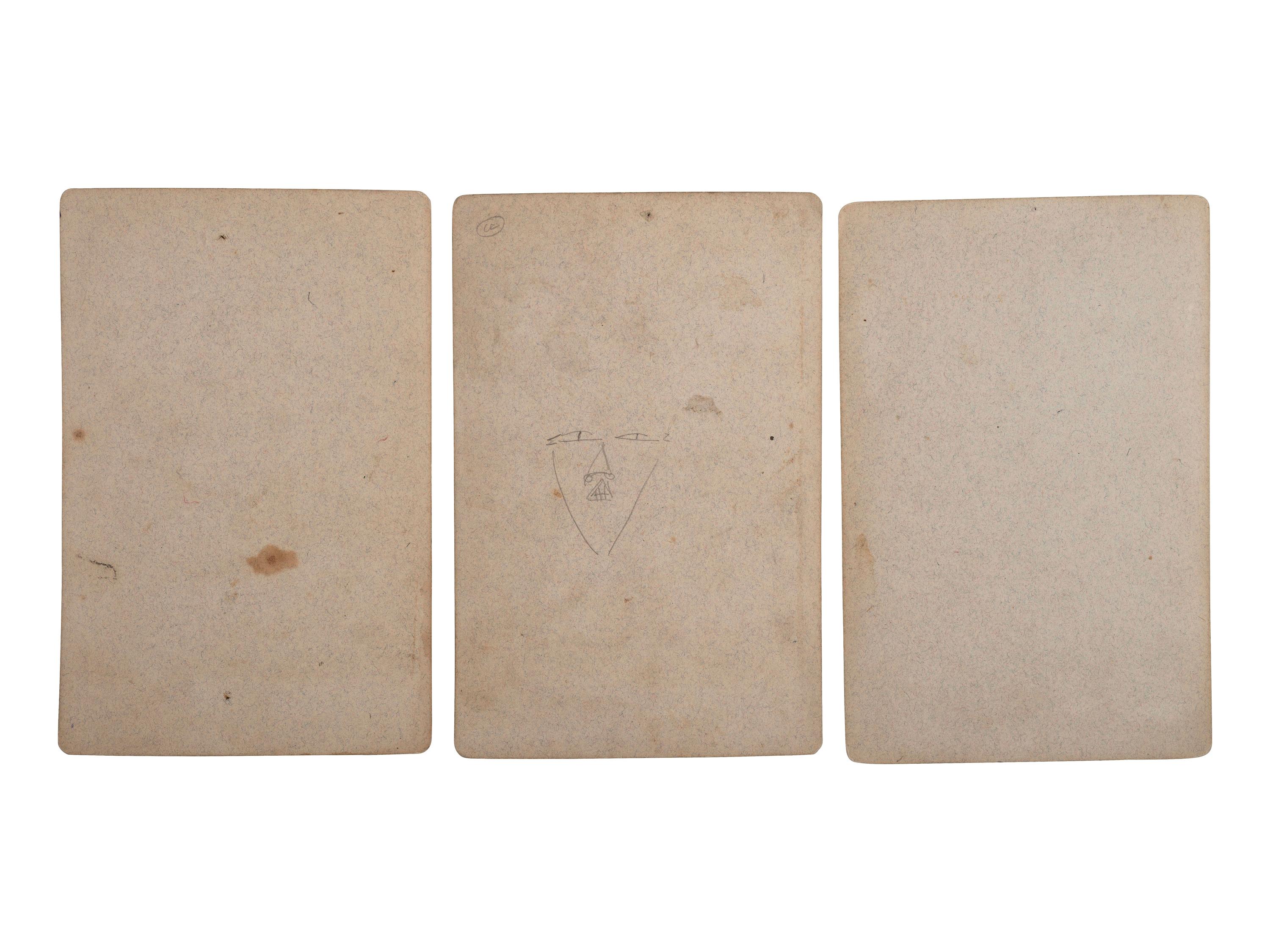 [NATIVE AMERICANS]. A group of 3 cabinet cards of Native American subjects from the Hayden Geological Survey. Ca 1870s.