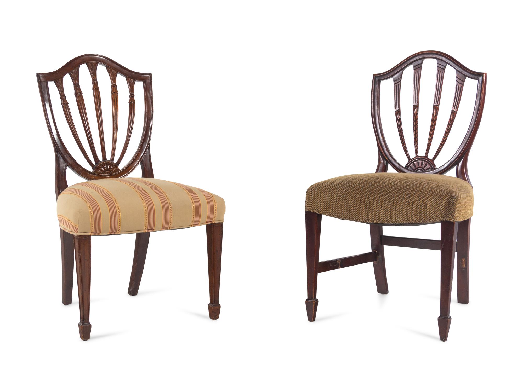 A Set of Nine George III Mahogany Dining Chairs