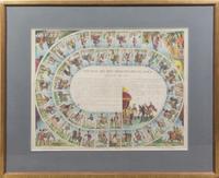 A French Lithographed Gameboard 22 1/4 x 18 inches.