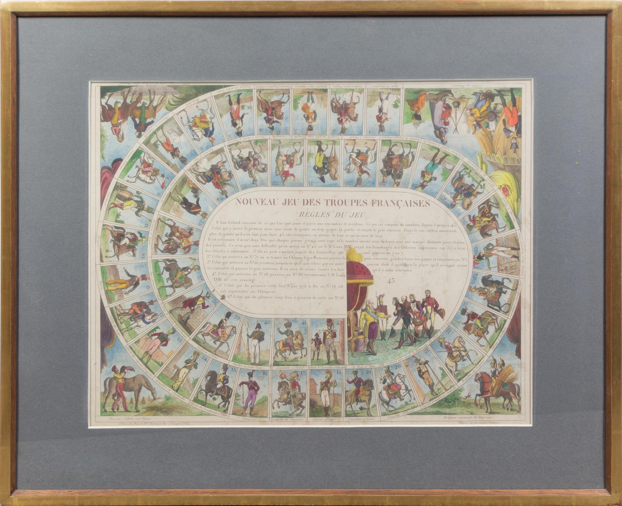 A French Lithographed Gameboard 22 1/4 x 18 inches.