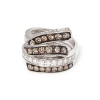 DIAMOND AND COLORED DIAMOND RING