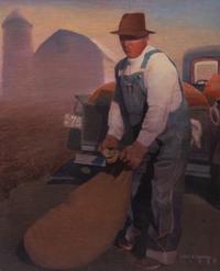 Gary Ernest Smith (American, b. 1942) — Loading Potatoes, 1983
