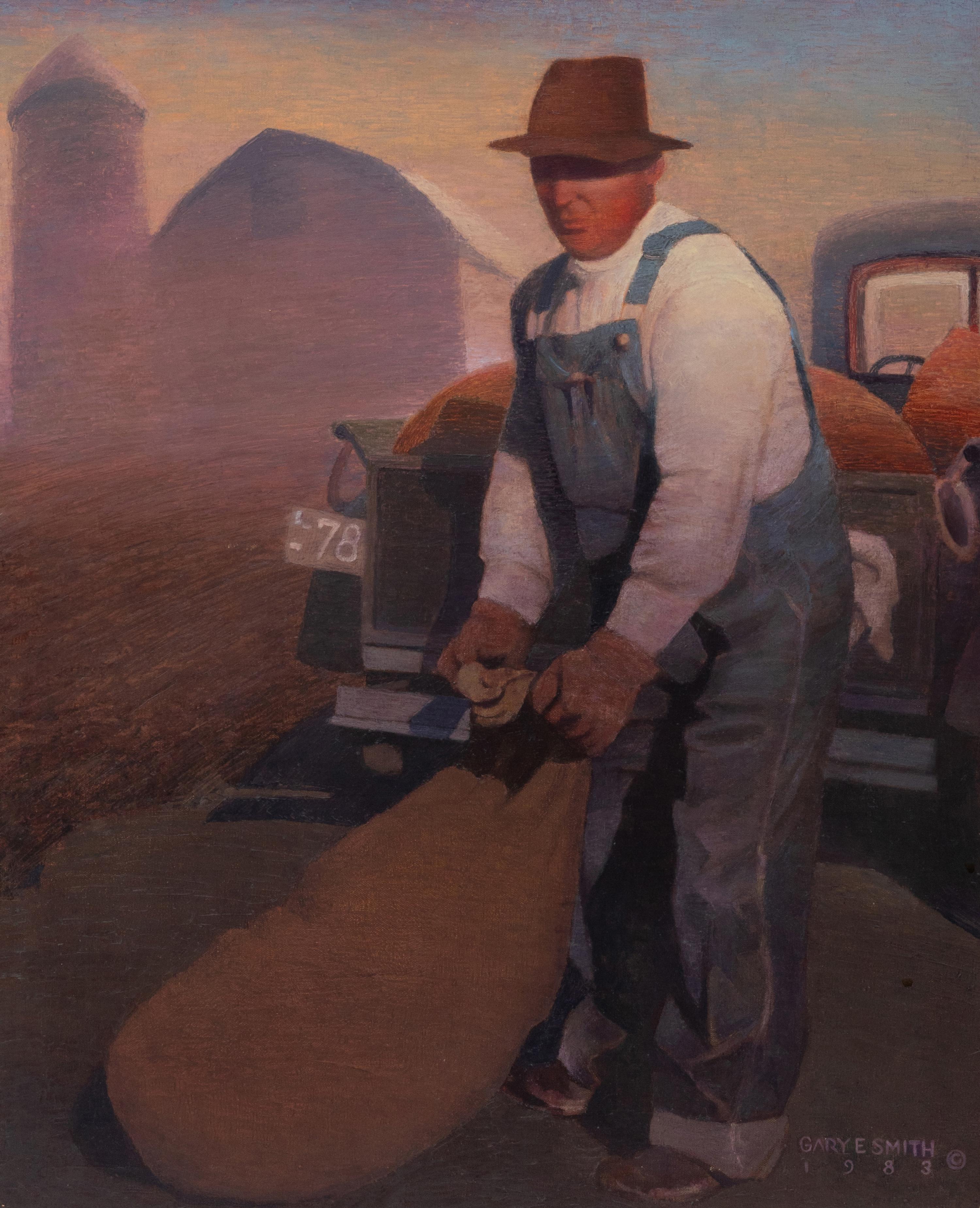 Gary Ernest Smith (American, b. 1942) — Loading Potatoes, 1983